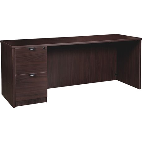 Lorell Prominence 2.0 Left-Pedestal Credenza - 66" x 24"29" , 1" Top - 2 x File Drawer(s) - Single Pedestal on Left Side - Band 