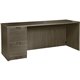 Lorell Prominence 2.0 Left-Pedestal Credenza - 66" x 24"29" , 1" Top, 0.1" Edge - 2 x File Drawer(s) - Single Pedestal on Left S