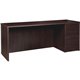 Lorell Prominence 2.0 Right-Pedestal Credenza - 66" x 24"29" , 1" Top - 2 x File Drawer(s) - Single Pedestal on Right Side - Ban