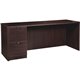 Lorell Prominence 2.0 Left-Pedestal Credenza - 72" x 24"29" , 1" Top - 2 x File Drawer(s) - Single Pedestal on Left Side - Band 