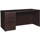 Lorell Prominence 2.0 Left-Pedestal Desk - 1" Top, 60" x 30"29" - 3 x File, Box Drawer(s) - Single Pedestal on Left Side - Band 