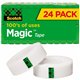 Scotch 3/4"W Magic Tape - 27.78 yd Length x 0.75" Width - 1" Core - Split Resistant, Tear Resistant - For Mending, Splicing - 24