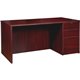 Lorell Prominence 2.0 Right-Pedestal Desk - 1" Top, 60" x 30"29" - 3 x File, Box Drawer(s) - Single Pedestal on Right Side - Ban