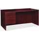 Lorell Prominence 2.0 3/4 Left-Pedestal Desk - 1" Top, 66" x 30"29" - 2 x File, Box Drawer(s) - Single Pedestal on Left Side - B