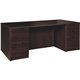 Lorell Prominence 2.0 Double-Pedestal Desk - 1" Top, 72" x 36"29" - 5 x File, Box Drawer(s) - Double Pedestal - Band Edge - Mate