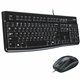 Logitech MK120 Desktop Corded Combo Set - USB Cable Keyboard - 104 Key - USB Cable Mouse - Optical - 1000 dpi - 3 Button - Scrol