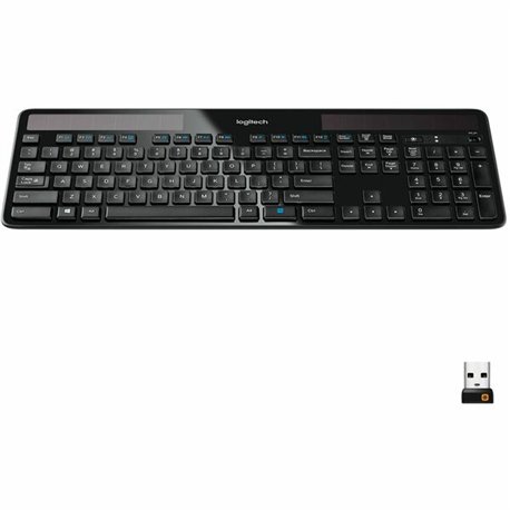 Logitech K750 Wireless Solar Keyboard for Windows, 2.4GHz Wireless with USB Unifying Receiver, Ultra-Thin, Compatible with PC, L