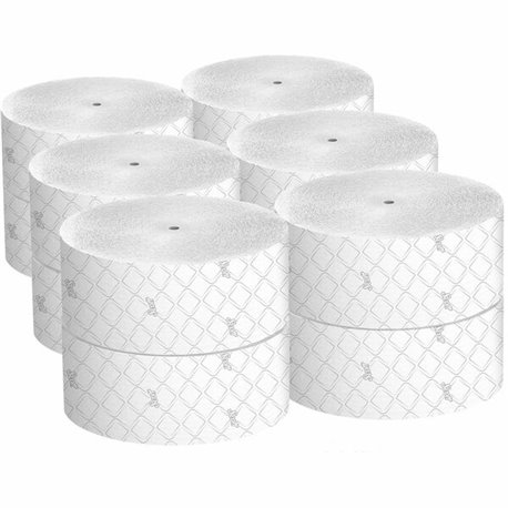 Scott Coreless High-Capacity Jumbo Roll Toilet Paper with Elevated Design - 2 Ply - 3.78" x 1150 ft - White - Fiber - 12 / Carto