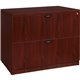 Lorell Prominence 2.0 Lateral File - 36" x 22"29" - 2 x File Drawer(s) - Band Edge - Material: Laminate - Finish: Mahogany