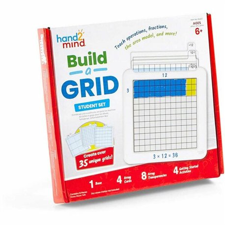 Learning Resources Hand2Mind Math Grid Activity Set - Skill Learning: Mathematics, Fraction, Graphing, Decimal, Operation, Probl