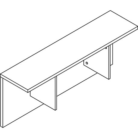 Lorell Prominence 2.0 Reception Desk Counter - 47.3" x 11.9"12" , 1" Table Top, 0.1" Edge - Band Edge - Material: Particleboard,