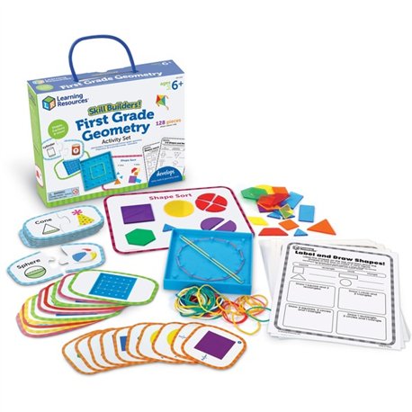 Learning Resources Skill Builders! First Grade Geometry Activity Set - Theme/Subject: Fun - Skill Learning: Geometry, Shape, Fra