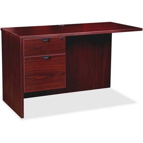 Lorell Prominence 2.0 Left Return - 42" x 24"29" , 1" Top - 2 x File, Box Drawer(s) - Single Pedestal on Left Side - Band Edge -