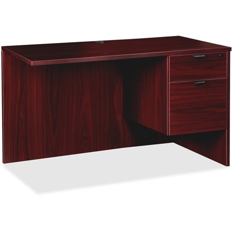 Lorell Prominence 2.0 Right Return - 42" x 24"29" , 1" Top - 2 x File, Box Drawer(s) - Single Pedestal on Right Side - Band Edge