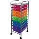 Advantus 10-drawer Organizer - 10 Drawer - 4 Casters - x 15.5" Width x 13" Depth x 37.5" Height - Multi - 1 Each