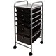 Advantus 6-Drawer Organizer - 6 Drawer - 4 Casters - x 32" Width x 15.3" Depth x 13" Height - Chrome Metal Frame - 1 Each