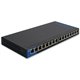 Linksys 16-Port Desktop Gigabit Switch - 16 Ports - 10/100/1000Base-T - 2 Layer Supported - Twisted Pair - Desktop, Wall Mountab