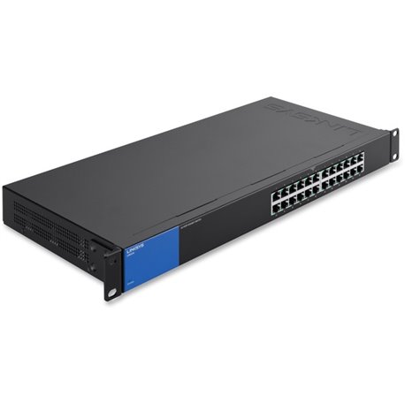 Linksys LGS124 24-Port Gigabit Ethernet Switch - 24 Ports - 10/100/1000Base-T - 2 Layer Supported - Twisted Pair - Rack-mountabl