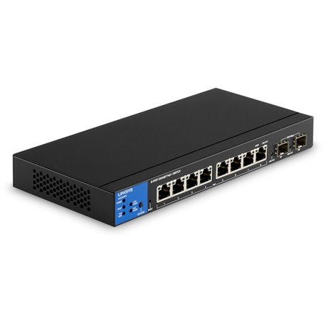 Linksys 8-Port Managed Gigabit PoE+ Switch with 2 1G SFP Uplinks - 8 Ports - Manageable - TAA Compliant - 3 Layer Supported - Mo