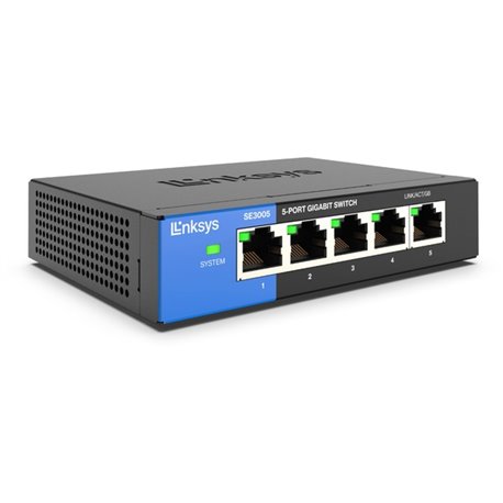 Linksys 5-Port Gigabit Ethernet Switch - 5 Ports - Gigabit Ethernet - 10/100/1000Base-T - 2 Layer Supported - Twisted Pair - Wal