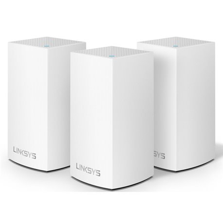 Linksys Velop Intelligent Mesh WiFi System- 3-Pack White (AC1300) - 2.40 GHz ISM Band - 5 GHz UNII Band(3 x Internal) - 162.50 M