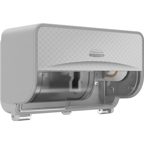 Kimberly-Clark Professional ICON Standard Roll Horizontal Toilet Paper Dispenser - Coreless - 2 x Roll - Silver Mosaic - Refilla