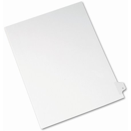 Avery Side Tab Individual Legal Dividers - 25 x Divider(s) - Side Tab(s) - Y - 1 Tab(s)/Set - 8.5" Divider Width x 11" Divider L