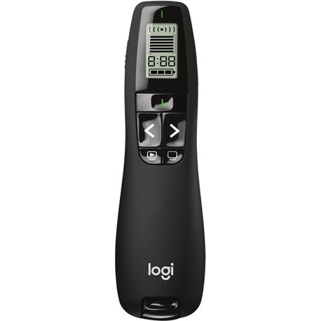 Logitech R800 Laser Presentation Remote - For Visual Presenter LCD - Radio Frequency - 100 ft Operating Distance - AAA - Black -