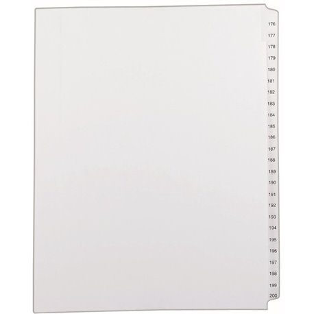 Avery Allstate Style Collated Legal Dividers - 1 x Divider(s) - Side Tab(s) - 176-200 - 25 Tab(s)/Set - 8.5" Divider Width x 11"