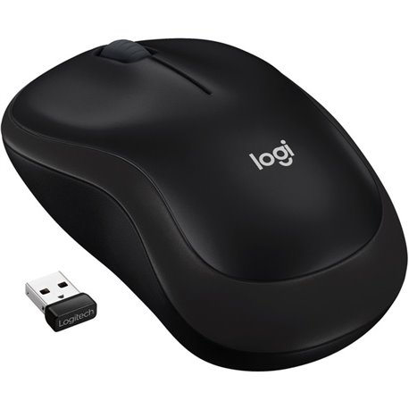 Logitech M185 Wireless Mouse - Optical - Wireless - Radio Frequency - 2.40 GHz - Gray - 1 - USB - 1000 dpi - Scroll Wheel - 3 Bu