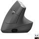 Logitech MX Vertical Advanced Ergonomic Mouse - Optical - Cable/Wireless - Bluetooth/Radio Frequency - Graphite - 1 - USB Type C