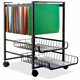 Advantus Mobile File Cart - 4 Casters - Steel - x 16" Width x 13" Depth x 19.5" Height - Black Steel Frame - Black - 1 Each