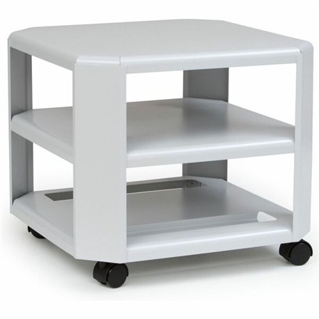 Master Mobile Printer Stand - 75 lb Load Capacity - 2 x Shelf(ves) - 8.5" Height x 18" Width x 18" Depth - Floor - Steel - Gray