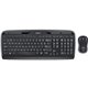 Logitech MK320 Wireless Desktop Combo with Media Shortcuts - USB Wireless RF 2.40 GHz Keyboard - 115 Key - Black - USB Wireless 