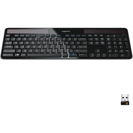 Logitech K750 Wireless Solar Keyboard for Windows, 2.4GHz Wireless with USB Unifying Receiver, Ultra-Thin, Compatible with PC, L