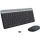 Logitech MK470 Slim Wireless Combo - USB Wireless RF - USB Wireless RF - Optical - 1000 dpi - 3 Button - Scroll Wheel - Symmetri