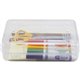 Gem Office Products Clear Pencil Box - External Dimensions: 8.5" Width x 5.5" Depth x 2.5" Height - Hinged Closure - Polypropyle