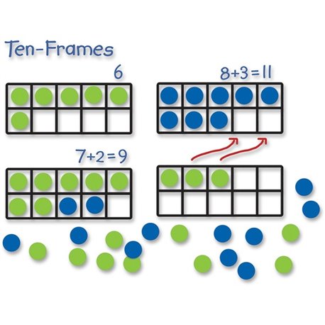 Learning Resources Giant Magnetic Ten-frame Set - Theme/Subject: Learning - Skill Learning: Visual, Addition, Subtraction, Numbe