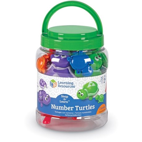 Learning Resources Snap-n-Learn Number Turtles - Skill Learning: Shape, Color, Number, Matching, One-to-One Correspondence, Coun