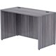 Lorell Essentials Series Rectangular Desk Shell - 48" x 24"29.5" , 1" Top - Laminate, Weathered Charcoal Table Top - Grommet