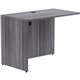 Lorell Essentials Series Return Shell - 42" x 24"29.5" , 1" Top - Laminate, Weathered Charcoal Table Top - Modesty Panel