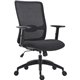 LYS SOHO Staff Chair - Fabric Seat - Black - Armrest - 1 Each