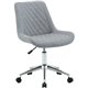 LYS Low Back Office Chair - Gray Plywood, Fabric Seat - Gray Plywood, Fabric Back - Low Back - 1 Each