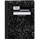 Mead Composition Book - Sewn - 7 1/2" x 9 3/4" - White Paper - Black Marble Cover - 1 Each