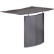 Mayline Left Hand Bridge - 24" x 48"29.5" , 1" Work Surface - Beveled Edge - Material: Steel - Finish: Gray, Laminate, Silver - 