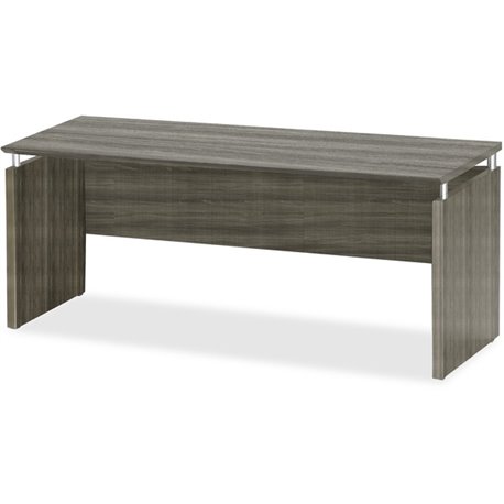 Mayline Medina Credenza - 72" x 20" x 1" x 29.5" - Beveled Edge - Finish: Gray Steel Laminate - Water Resistant, Stain Resistant