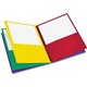 Oxford 99656 Letter Pocket Folder - 8 1/2" x 11" - 200 Sheet Capacity - 8 Pocket(s) - Fiber - Red, Green, Yellow, Purple - 1 Eac