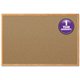 Mead Classic Cork Bulletin Board - 36" Height x 24" Width - Natural Cork Surface - Self-healing - Oak Aluminum Frame - 1 Each
