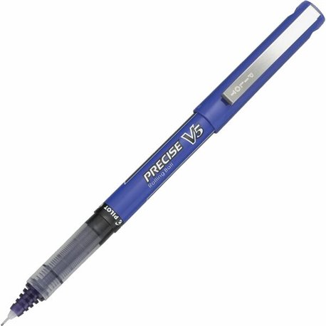 Pilot Precise V5 Extra-Fine Premium Capped Rolling Ball Pens - Fine Pen Point - 0.5 mm Pen Point Size - Purple - Purple Plastic 