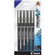 Pilot Precise V7 Fine Premium Capped Rolling Ball Pens - Fine Pen Point - 0.7 mm Pen Point Size - Black - Black Barrel - 5 / Pac